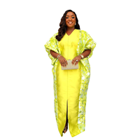 Robe de Soirée Africaine Taille Plus en Tissu Jacquard de Haute Qualité, Boubou Très Vendu, pour Femmes et Dames, Vêtements d'Afrique