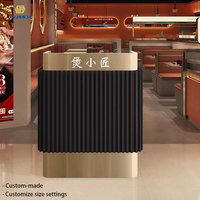 Comptoir de bar moderne minimaliste en acier inoxydable, comptoir de caisse, magasin de vêtements, restaurant, salon de coiffure, réception de salle de sport, réception de danse