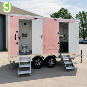 Bagno Mobile Portatile Goeasy <span class=keywords><strong>Rosa</strong></span>, Rimorchio Personalizzato per Esterni con Lavabo e Servizi Igienici - Product Image 4