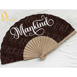 Custom Logo Printed Plastic Hand Fan Custom Bamboo Design Handmade in China Unique Crafts Product