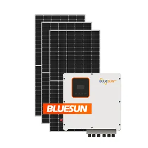 Bluesun Solar Hybride Power Systeem 3kw 5kw 10kw Huis Zonne-energie Systeem Netgekoppelde Off Grid Zonnestelsel Voor Thuis gebruik