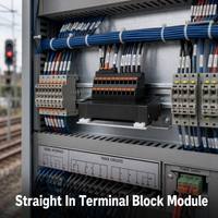Customized 10 in 10 Out Push in Terminal Block Module 0.2-1.5mm² 300V for Railway Signaling Generator and UPS Backup