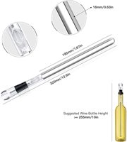 Distributeur de congélateur instantané sans glace en acier inoxydable, refroidisseur de bouteille de vin, bâton de refroidissement pour le vin et les boissons