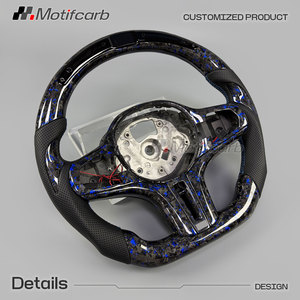 Volante LED de fibra de carbono forjado azul personalizado para BMW serie 3 4 5 6 7 8 G21 G20 G30 X3 X4 M2 M3 330i 340i 330e 2018-2024 - Product Image 3