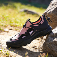 Sandales de randonnée personnalisées pour hommes, dessus en mesh respirant, semelle intermédiaire en EVA légère et antidérapante, sandales de sport d'été