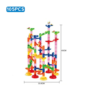 Diy laberinto tobogán de mármol ejecutar bloques de construcción directo de fábrica educativo plástico bola pistas para bola ejecutar mármol ejecutar edificio - Product Image 5