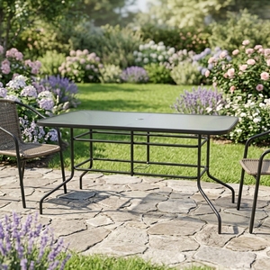 Tavolo da Pranzo Smontabile Impermeabile per Esterni, Patio, Giardino, <span class=keywords><strong>Ristorante</strong></span>, Bar - Product Image 4