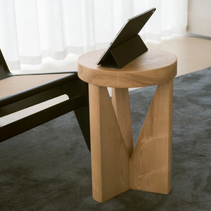 Meubles de salon de style nordique petites tables basses rondes en <span class=keywords><strong>bois</strong></span> de chêne modernes - Product Image 5