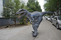Costume de dinosaure simulé pour adulte, costume de dinosaure Raptor, costume de dinosaure animatronique pour parc à thème, costumes de dinosaures personnalisés