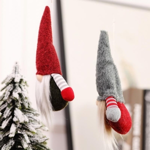 Figurine de père noël Tomte <span class=keywords><strong>scandinave</strong></span> Gnome de Noël Jouet elfe en peluche Mini décor succulent pour balcon de cour extérieur pour Noël - Product Image 5