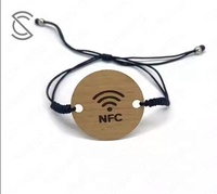 Pulsera de Pago con Etiqueta RFID NFC de Madera Ecológica, 13.56MHz, Impermeable, Personalizable para Hoteles y Resorts