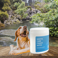 Lingettes pour doigts de dents pour chiens ou chats pour le toilettage et les soins bucco-dentaires