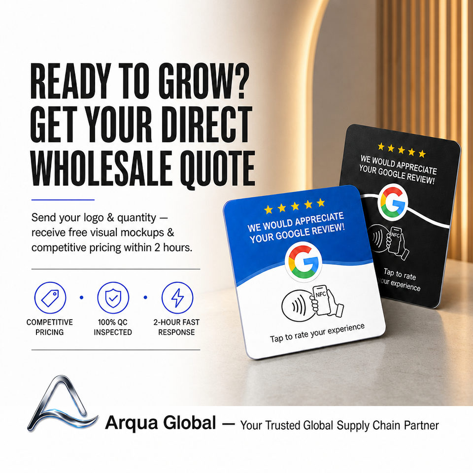 Custom NFC Tap Review Stand Durable PVC Tabletop Card 13.56MHz ...