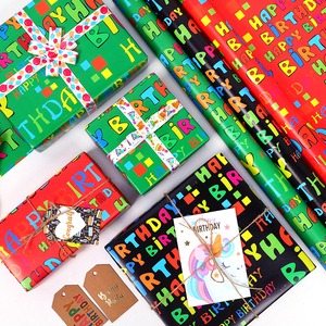 Wholesale 80g Birthday Art <b>Paper</b> <b>Tissue</b> 43*300cm Gift Luxury Custom Packaging <b>Wrapping</b> <b>Paper</b> Roll - Product Image 2