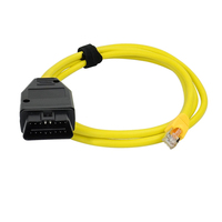 Gerawell Nuevo Cable de Interfaz ENET Crystal Head con Cepillo Oculto OBD para Conector de Diagnóstico de Red de Coche Impermeable de 5-12V