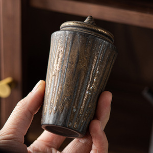 Tragbares Mini-Keramik-Steinzeug Kung-Fu-Tee kanister Feuchtigkeit beständiger kleiner Tee-Lagert ank Bestücktes <span class=keywords><strong>Set</strong></span> für Kaffee - Product Image 2