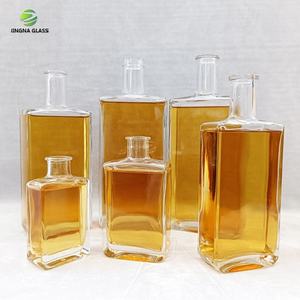 Muestra gratis 500ml 700ml 750ml Botella de vidrio cuadrada para whisky/Vodka/Gin - Product Image 5