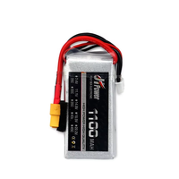 بطارية ليثيوم بوليمر بالجملة OEM 4S 1100mAh 25C لقطع غيار النماذج التي يتم التحكم بها عن بعد، معتمدة من CE FCC ROHS MSDS، تفريغ مستقر
