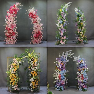Elegant Curved Corner Floral Arch Premium <b>Artificial</b> <b>Flower</b> For Wedding Reception Decor - Product Image 3