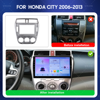 Offre de réduction Pièces de voiture Cadre de panneau 10 pouces pour Honda City 2006-2013 Installation de radio de voiture Cadre de tableau de bord Cadre de stéréo de voiture