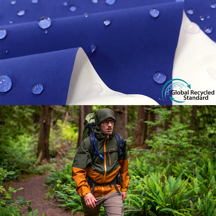 Eco-friendly Nylon Taslon Fabric 228T 320T Pvc Waterproof Windproof Recycled Nylon Taslan Fabric Outdoor Jacket Fabric