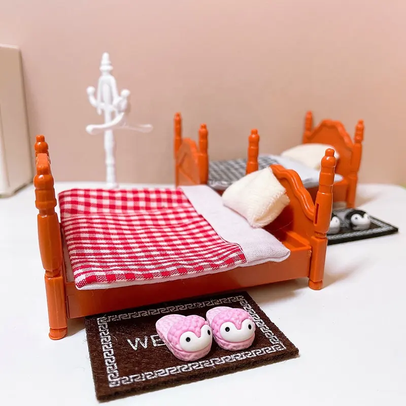 Mesa y silla en miniatura para casa de muñecas, minimuebles, juguetes de cocina para padres e hijos