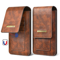 Nouvelle Pochette Universelle en Cuir pour Ceinture pour iPhone 17 16 15 14 13 12 11 Pro Max, Étui de Ceinture en PU pour Téléphones Mobiles