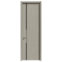 Porte en bois composite à âme pleine, portes intérieures en bois abordables, design durable et élégant pour les portes de maison, portes intérieures en bois