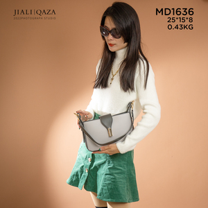 กระเป๋าถือสะพายไหล่ผู้หญิงสีพื้น Jiali QAZA ราคาถูก กระเป๋าถือผู้หญิงราคาประหยัด กระเป๋าถือผู้หญิงสวยหรู - Product Image 2