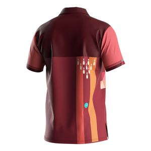 Camisa de Botones de Poliéster Estilo Vintage al por Mayor para Hombre, Diseño Transpirable con Estampado por Sublimación para Entrenamiento Físico - Product Image 4