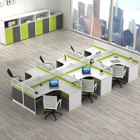 Meubles de bureau contemporains, combinaison chaise et bureau, bureau modulaire moderne en bois écologique pour 4/6 personnes, bureau à domicile, immeuble de bureaux
