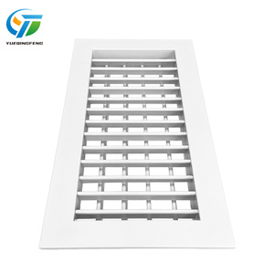 Diffuseur d'air <span class=keywords><strong>rectangulaire</strong></span> moderne en alliage d'aluminium durable à double couche, <span class=keywords><strong>grille</strong></span> de retour d'air à lamelles linéaires réglables - Product Image 4