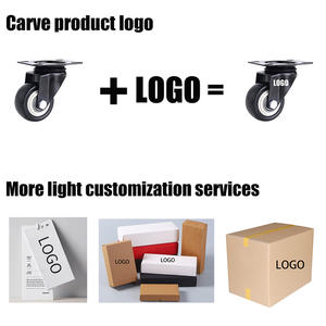 Möbel rollen rad 1,5/2/2,5 Zoll PVC-Rollen rad Hoch leistungs platten rolle mit Doppel lagern für Möbel - Product Image 3