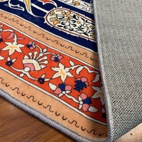 Tapis de prière musulman en polyester rembourré à motif floral, lavable et inodore, pour la maison, les voyages et la voiture, prix de gros abordable