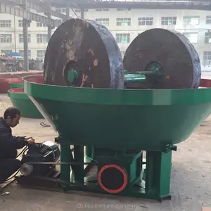 NEW Zimbabwe double roller gold mill wet pan mill gold ore grinding mill machine manufacturer