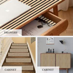 Водонепроницаемые 3D-обои ORON DECO под дерево с полосками, самоклеящиеся виниловые наклейки из ПВХ для стен - Product Image 2