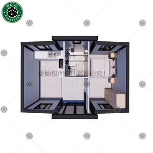Vente en gros de maisons conteneurs modulaires en panneaux sandwich, 2-3 chambres, préfabriquées en kit, à assemblage rapide, mini-villa - Product Image 3
