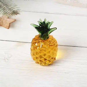 Creative car decoration pineapple figurine Glass pendant with various fruit designs