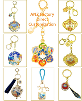 Porte-clés de voiture personnalisé en métal de haute qualité, motif citrouille vintage de dessin animé, impression UV, placage or, décoratif pour sac, avec zircone cubique, idéal pour cadeaux