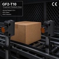 Capteur photoélectrique infrarouge à faisceau traversant CORON GF2-T10 NPN avec câble de connexion, distance de détection de 40 m, capteur de faisceau pour intérieur