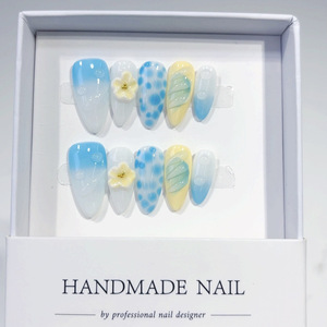 ปลายเล็บปลอม Betifnail 2026 รุ่นสปริง ทำมือแท้ สไตล์ฝรั่งเศส ประดับมุก รูปทรงอัลมอนด์ ดีไซน์ดอกไม้ 3 มิติ สไตล์สดใส ราคาขายส่ง - Product Image 4