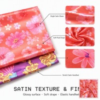 Tissu satiné extensible brillant en gros 100GSM, élastique, effet soie, doux, 50D*75D+40D pour robes de soirée, lingerie et vêtements de nuit