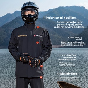 <span class=keywords><strong>Chubasquero</strong></span> <span class=keywords><strong>profesional</strong></span> para motocicleta y <span class=keywords><strong>ciclismo</strong></span> para hombres, impermeable, tipo dividido, talla XL para jinetes para llevar - Product Image 3