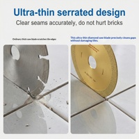 Lames diamantées brasées à l'étain pour meuleuse d'angle, pour le nettoyage des joints de carrelage, l'élimination des bords noirs et l'embellissement des joints