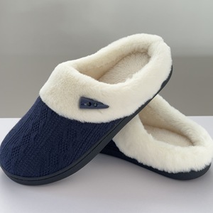 Bon marché Prix léger respirant anti-dérapant fourrure chaude chaussures d'intérieur pour dames hommes diapositives pour pantoufles pour la saison d'hiver - Product Image 1