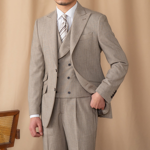 Costume <span class=keywords><strong>homme</strong></span> slim <span class=keywords><strong>de</strong></span> haute qualité, costume d'affaires 3 pièces, couleur unie, deux boutons, double fentes, revers en pointe, ensemble <span class=keywords><strong>de</strong></span> costume pour <span class=keywords><strong>homme</strong></span> - Product Image 6