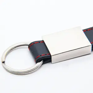 Promotion Gift Metal Laser Engraving Leather Key Chain Leather Keychain For Business Souvenir Gift