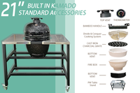 AUPLEX Beweglicher BBQ13-27 Alle Größen Kamdo Big Grill Stand für grünen Outdoor Raucher Tisch mit Rädern Asador De Carbon Par rilla