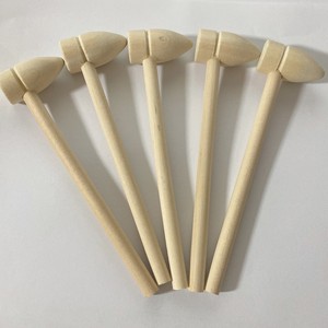 Mini marteau en bois pour enfants, manche de 12.2Cm, tête de 4.2Cm, outil de battage, jouet unisexe, âge de 2 à 4 ans - Product Image 2