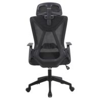 Chaise de bureau ergonomique moderne réglable en maille avec accoudoirs, appui-tête et soutien lombaire – Confortable pour la maison, l'hôtel et les salles de conférence